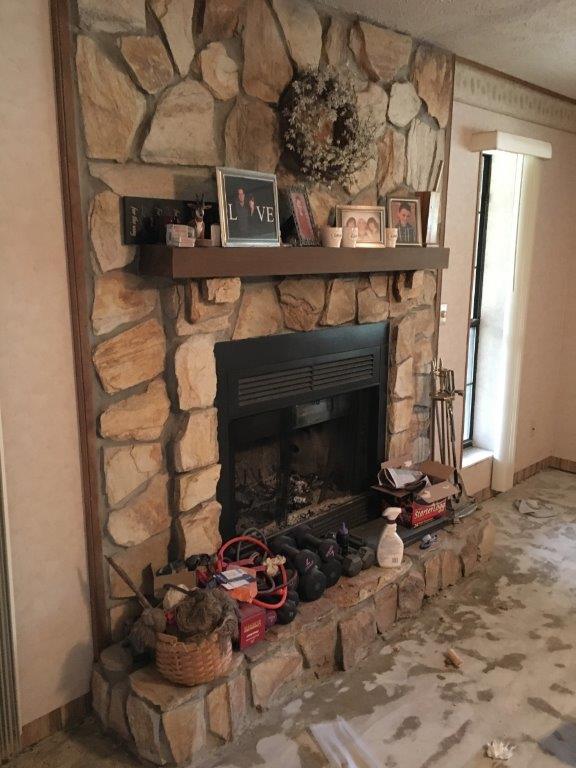7 Residential Stone Fireplace Before